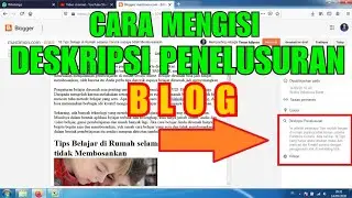 Cara mengisi Deskripsi Penelusuran di Postingan Blog