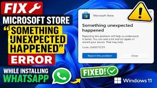 How to Fix Microsoft Store Something Unexpected Happened Error 0x80D02017 on Windows 11 |