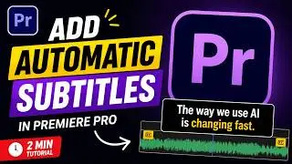 How to Add Automatic Subtitles in Premiere Pro 🎬 | Auto Captions Tutorial
