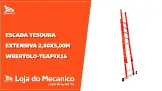 Escada Tesoura Extensiva 2,80x5,00m - WBERTOLO-TEAF9X16 | Loja do Mecânico
