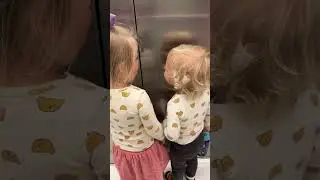 Забавные малыши в лифте. Короткое видео! 