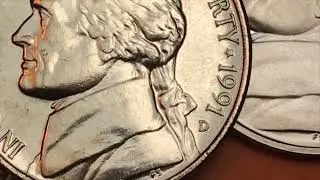 1991 US 5 Cents Coins - Full Steps United States Nickels