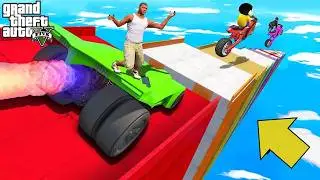 FRANKLIN TRIED IMPOSSIBLE LONGEST MEGA RAMP PARKOUR CHALLENGE GTA 5 |