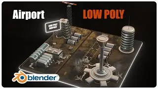 Making a LOW POLY AIRPORT | Blender Timelapse