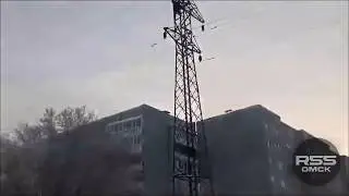 Залез на вышку ЛЭП, Омск