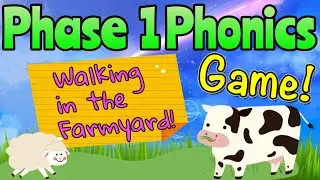 PHASE 1 PHONICS LISTENING GAME | WALKING IN THE FARMYARD | Initial Sounds #phase1phonics
