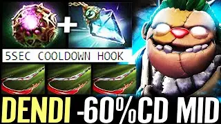 🔥 -60% CD DENDI Pudge MID — 5sec CD HOOK Octarine + Prism + Talent Tree IMBA Spam Dota 2 Pro