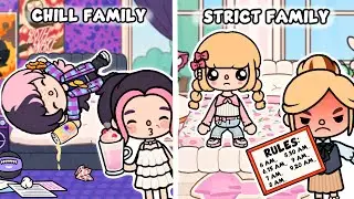 Strict Family 😡☝️ vs. Chill Family 🤪🤟 | Sad Toca Life Story | Toca Boca World