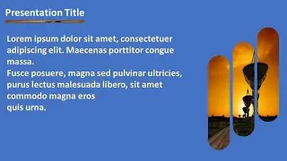 Create Beautiful Slide Design using Microsoft PowerPoint and images tutorial, cover Intro slide