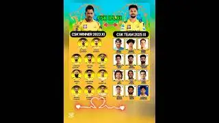 CSK Winner Team 2023 Playing XI and 2025 Playing XI 🔥 