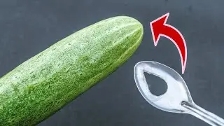 How to peel cucumber using coca cola cane and spoon