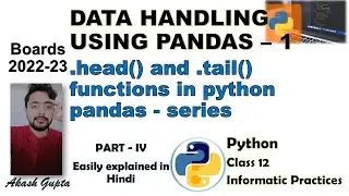 #python .head() & .tail() functions in pandas - series in hindi #pythonprogramming #pythontutorial