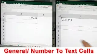 General or Number to Text Cells | MS Excel | Riyal Click