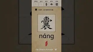 Learn the Chinese Character nāng 囊