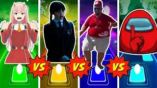 WEDNESDAY - BLOODY MARY 🆚2PHUNTS HON 🆚 SKIBIDI BOP YES YES 🆚 AMONG US - Tiles Hop EDM Rush!