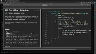 #LeetCode 696 | Count Binary Substrings #Java