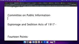 Espionage and Sedition Acts 1917 - Propaganda Assignment