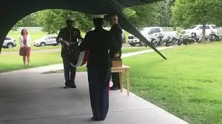 Charles Dobson saying goodbye to dick dobson at his military funeral