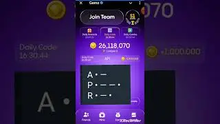 #7th/8th September GEMZ Daily Cipher Morse Code today.Get 1,000,000 free coins, tokens airdrop.