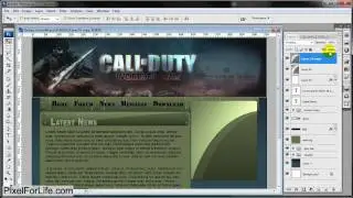 Photoshop Website Design - Sidebar / Rollover BTN