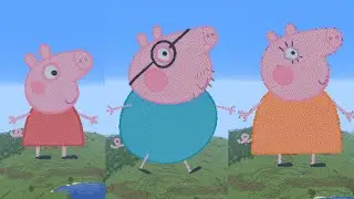 Alternative Peppa Pig Family (in Minecraft)