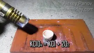 Decomposition of potassium perchlorate | KClO4 → KCl + 2O2