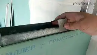micro lifehack for covering partition profile. Installation of plasterboard.