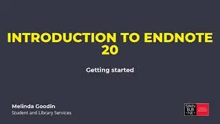 Introduction to EndNote 20 basics - Getting started