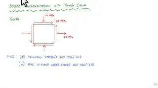 stress transformation example 1 (1/2 - principal stresses) - mechanics of materials