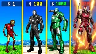 $1 IRONMAN to $1,000,000,000 IRONMAN in GTA 5