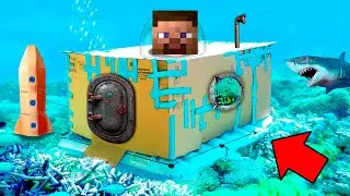 Подводная Картонная База в Майнкрафте Челлендж !