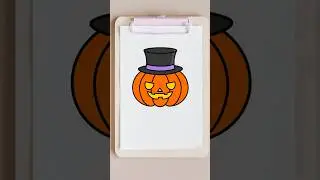 How to draw a halloween pumpkin