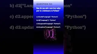 Python Qn. 52 | Python Questions and Answers | Tech NS Arena #programmingquiz