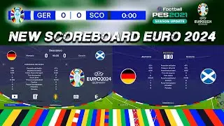 Nuevo Marcador UEFA EURO 2024 Actualizado HD / New Scoreboard UEFA Euro 2024 / TUTORIAL / PES 2021 🔥