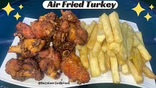 How to Fry Spicy Turkey Pieces in an Air Fryer||Air Fry Turkey Pieces 