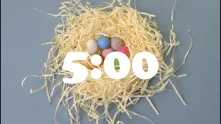 5 Minute Countdown Timer | EASTER EGG NEST, SPRING | Alarm Bell Tone
