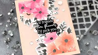 Layered Stenciling with the Daisy Bouquet