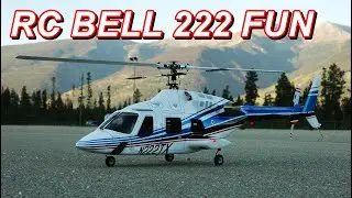 Scale Bell 222 Helicopter Flight - FunKey Fuselage & 600ESP mechanics.