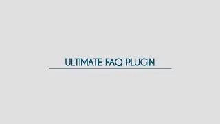 Ultimate FAQ Plugin for WordPress