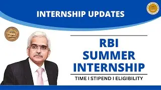 RBI Summer Internship 2023 I 20,000/Month I 3 Months I Apply Now...