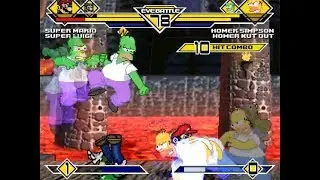 SK MUGEN - Super Mario & Super Luigi vs Homer Simpson & Homer Kut Out