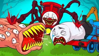 CHOO CHOO CHARLES vs. THOMAS.EXE vs. TRAIN EATER (Cartoon Animation)