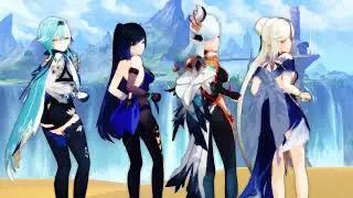 【4K/MMD/原神Genshin Impact】Shenhe Eula Yelan /She Wolf - Shakira/Pure version/