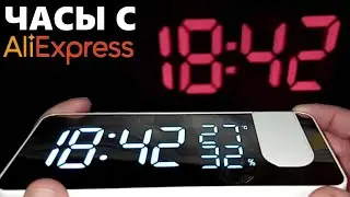 Часы с проектором и радио FM с АлиЭкспресс (субтитры)