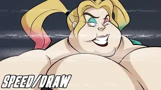 Speed/Draw: Piggy Harley Quinn
