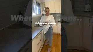 When She Cleans Vs When He Does.. #funny #relationships #cleaning #dating #memes #skits