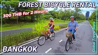 NEW Bangkok Forest Cycling Rent Shop Explore Benjakitti and Lumphini 🇹🇭 Thailand