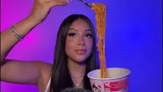 ASMR TRYING BULDAK RAMEN 🍜