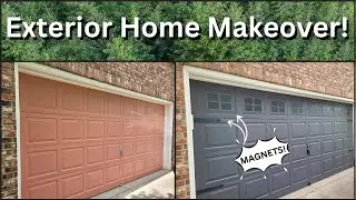 Exterior Home Makeover | Affordable Garage Door Makeover