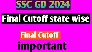 SSC GD Final Cut off 2024 | SSC GD 2024 Final Cutoff. #sscgdcutoff #sscgd #sscgd2024
